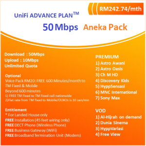 unifi advance 50 aneka pack desc